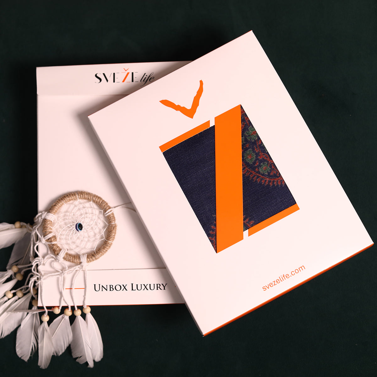 Indigo Paisley Print Twill Weave Wool Scarf - Blue Multi | SVEŽElife