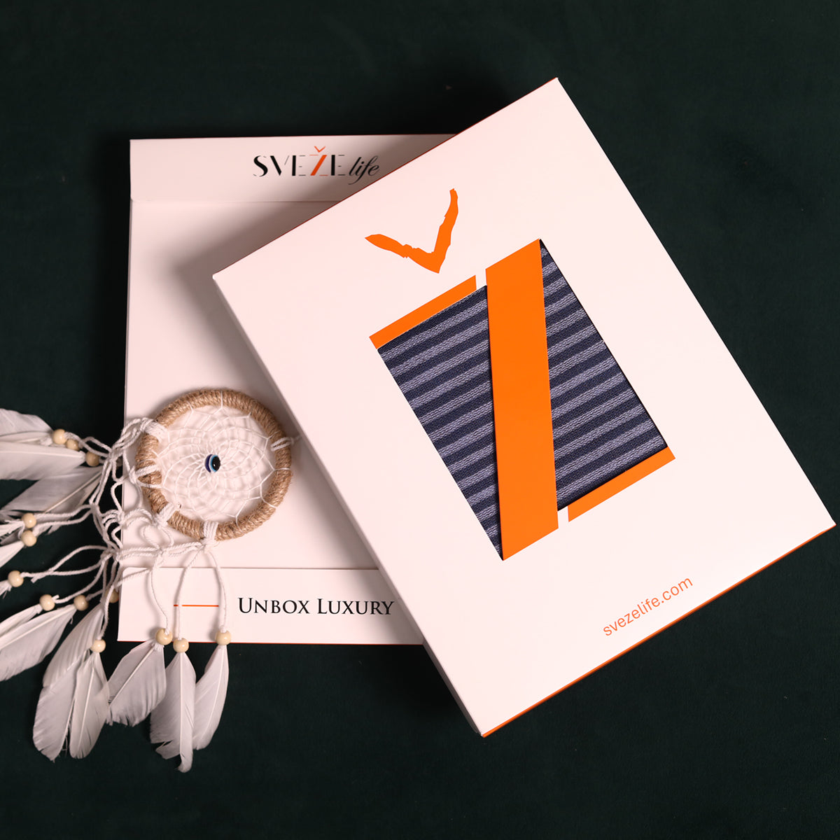 Coastal Stripe Woven Wool Scarf - Blue | SVEŽElife