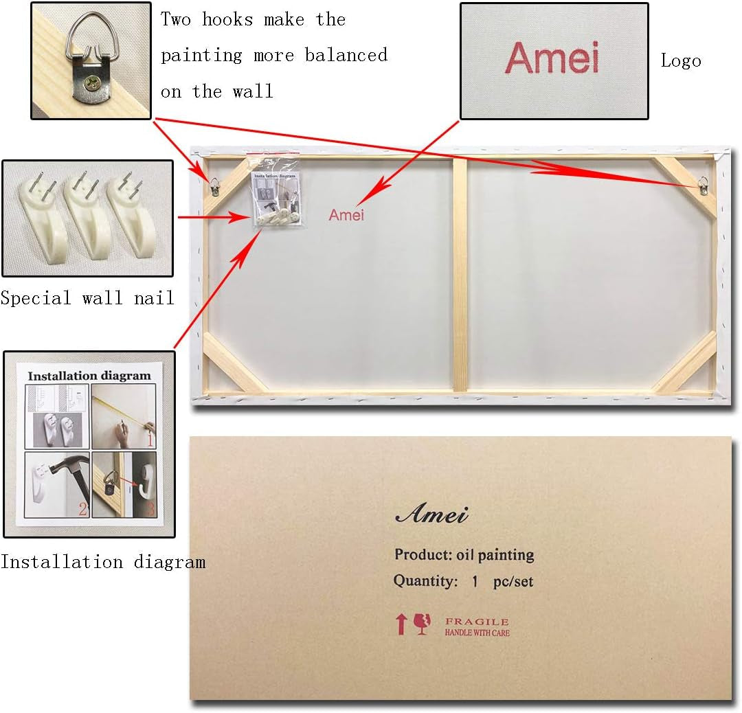 Vibrant Abstract 24x60 Inch Canvas Gallery Wall Art Textured