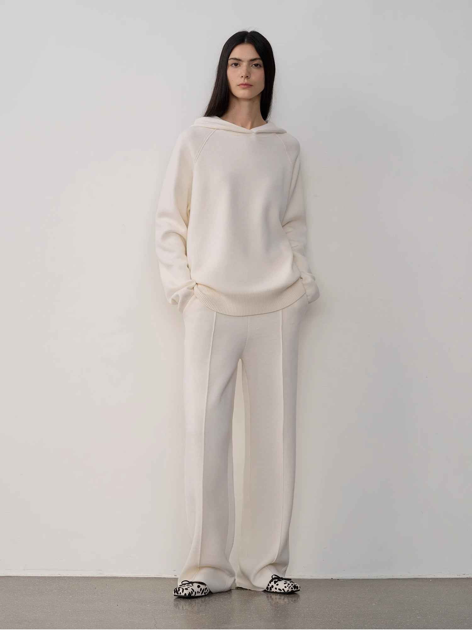 Fireladyfur Women's Wool Knit Hooded Set"Urban One"