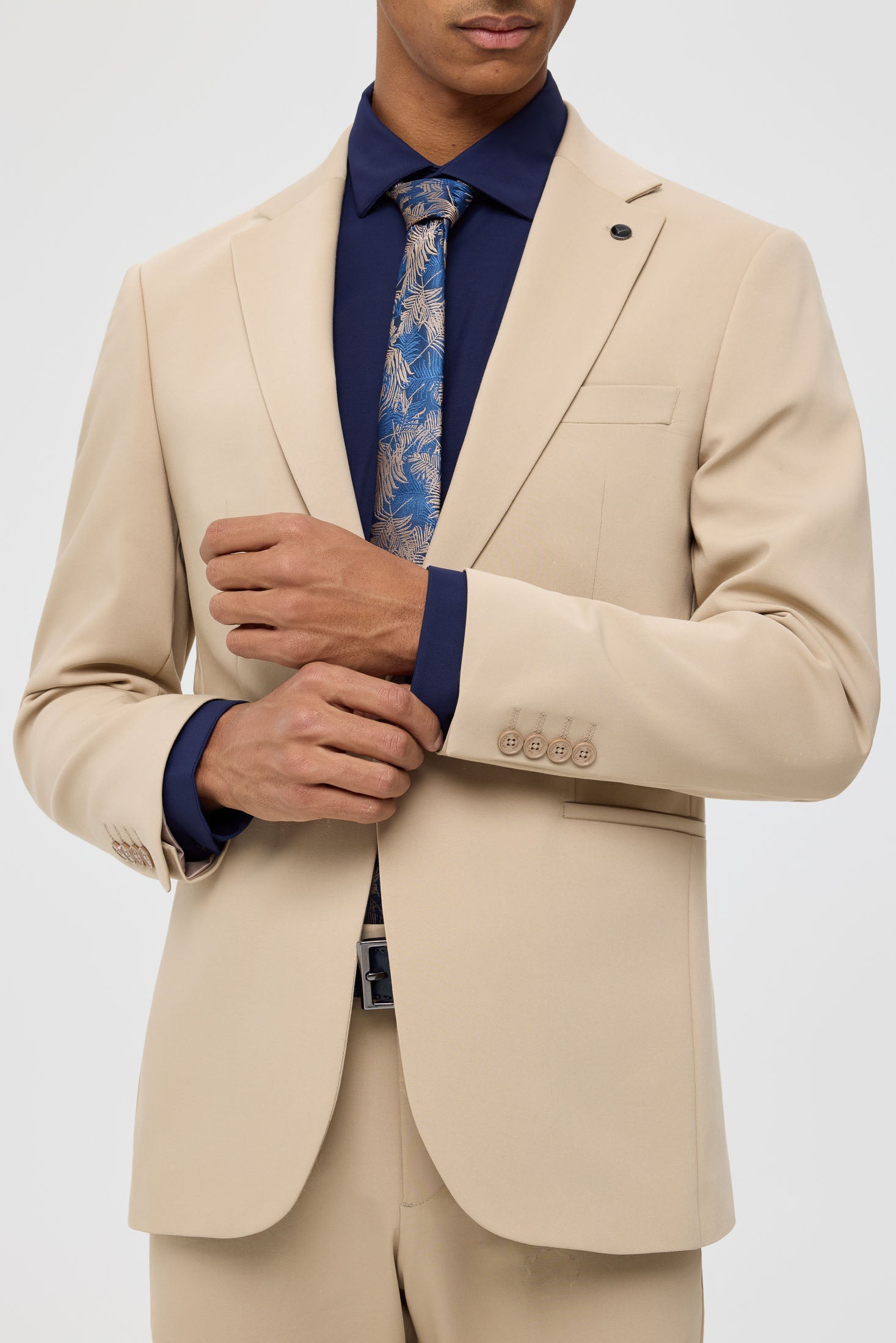 Men’s Modern Tailored Suit – Stretch Cotton Elegance | Style 4073