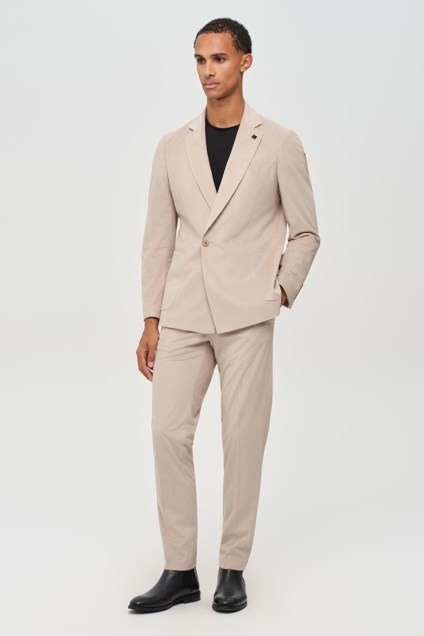 Men’s Premium Corduroy Suit – Modern Tailored Stretch | Style 4079