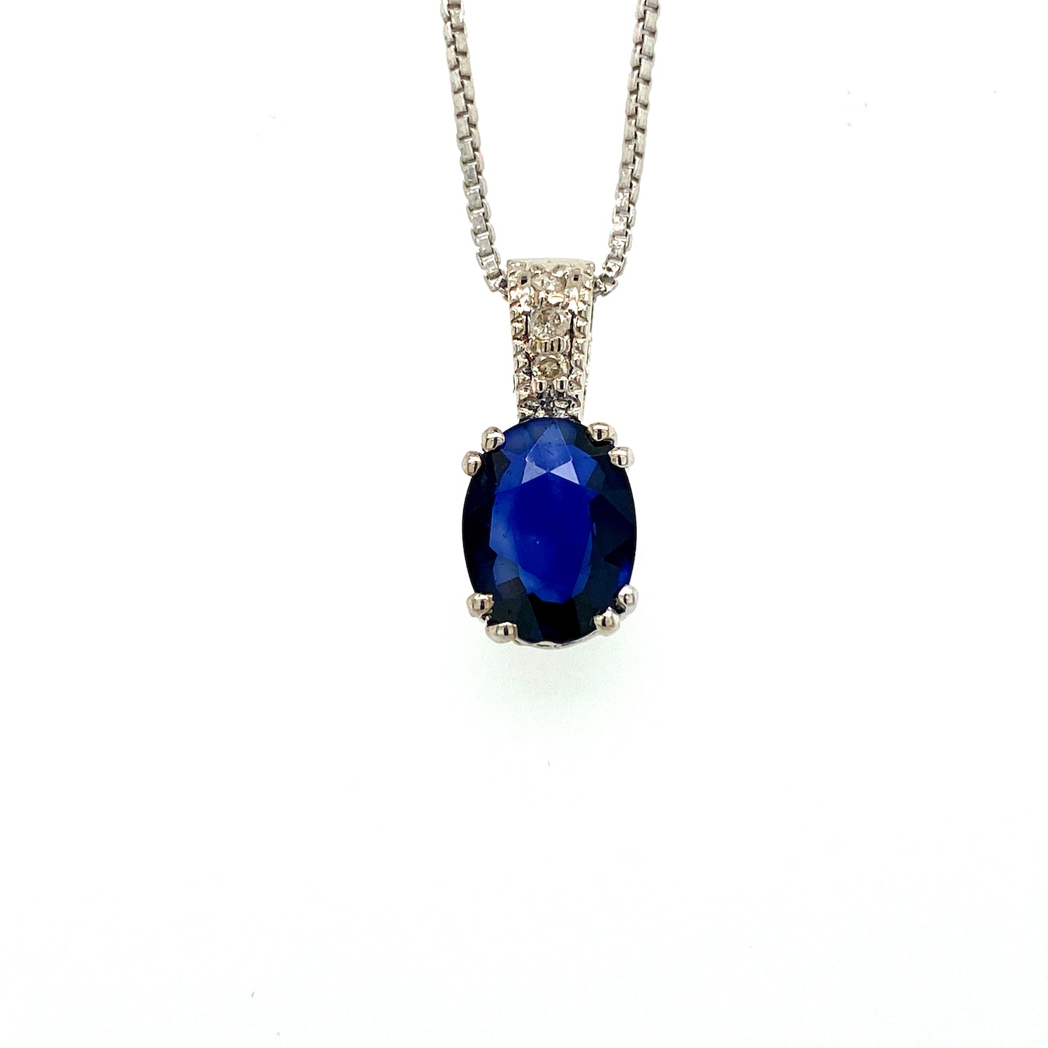 Sapphire Pendant in .925 Sterling Silver - KSP 33149
