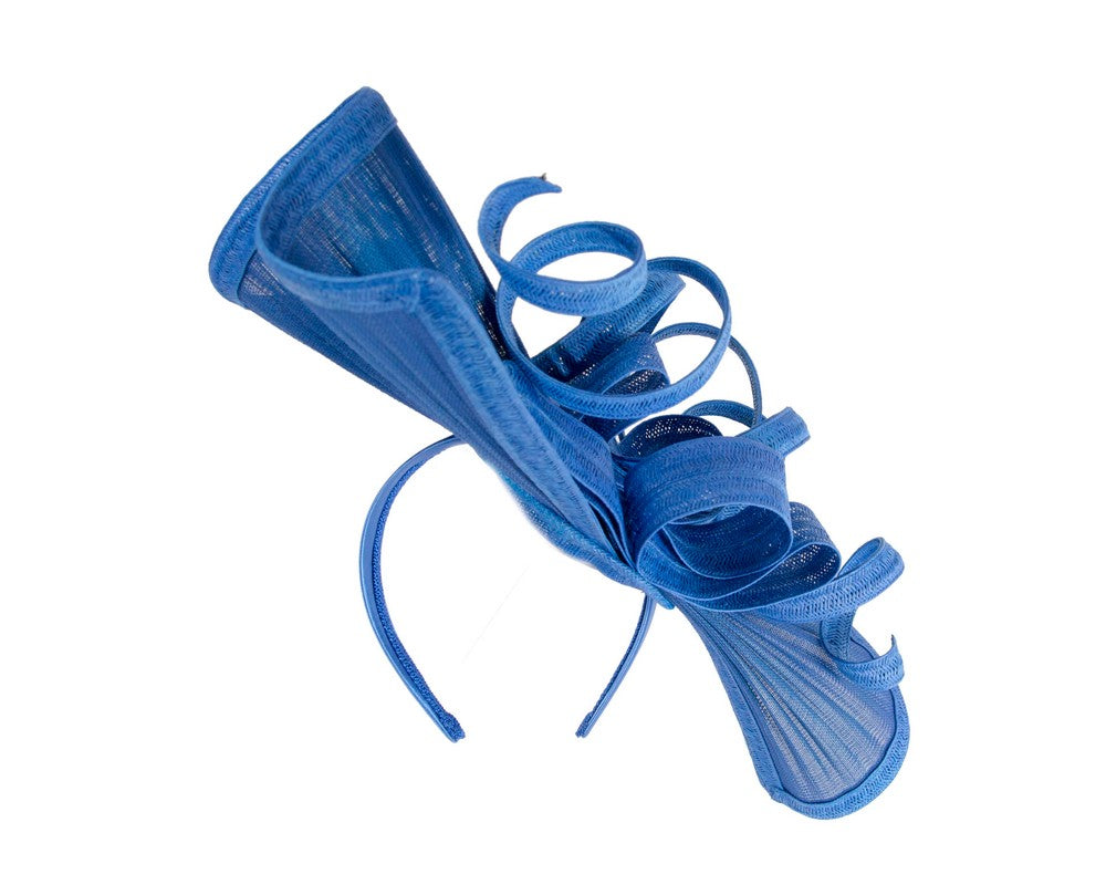 Large royal blue jinsin racing fascinator by Fillies Collection