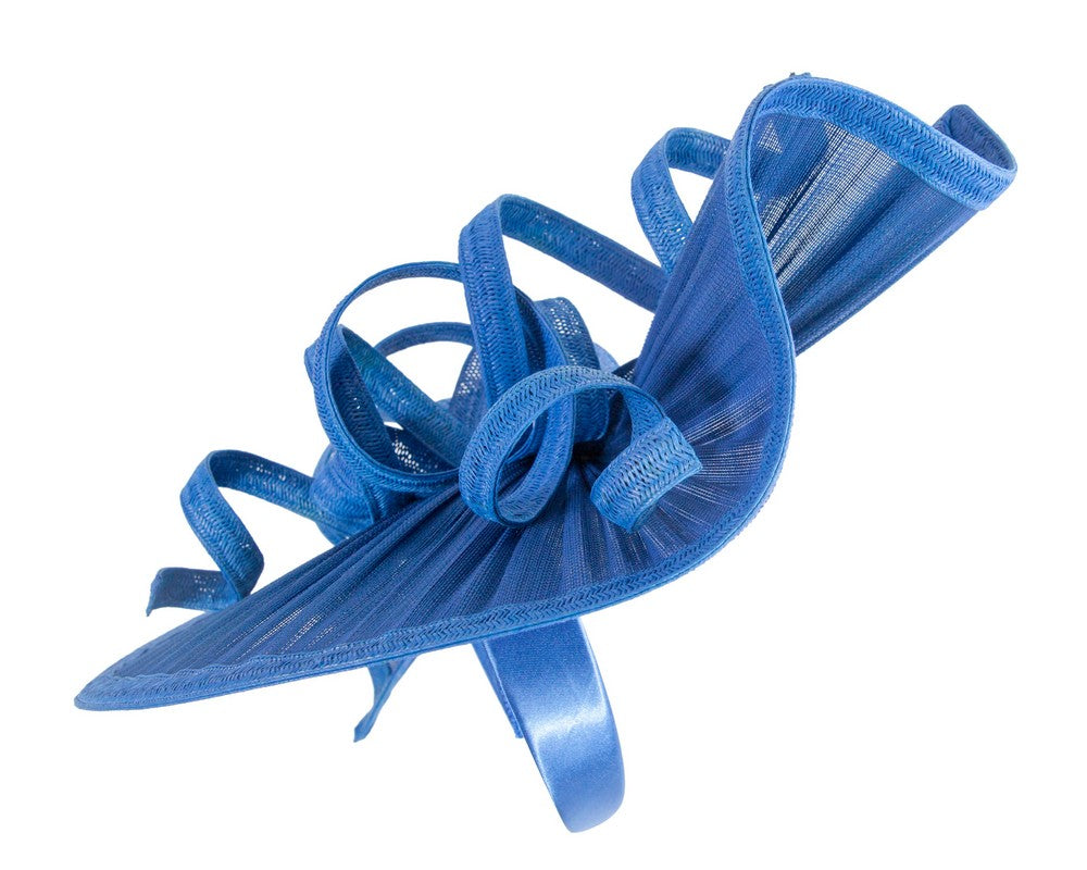 Large royal blue jinsin racing fascinator by Fillies Collection