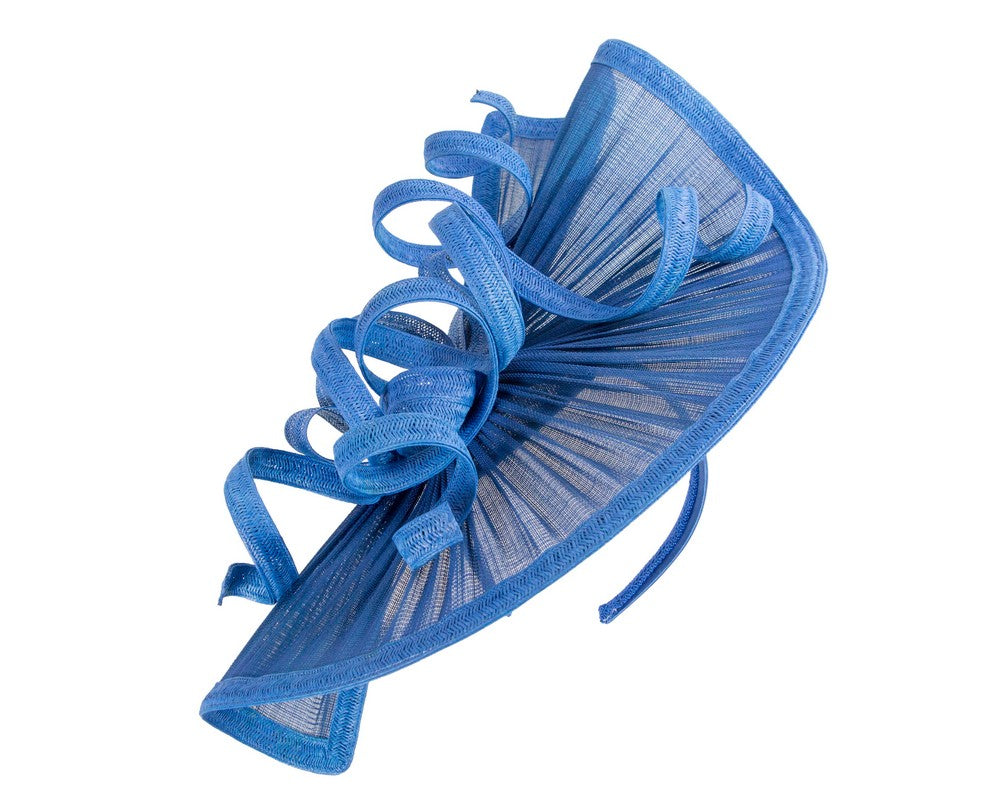 Large royal blue jinsin racing fascinator by Fillies Collection