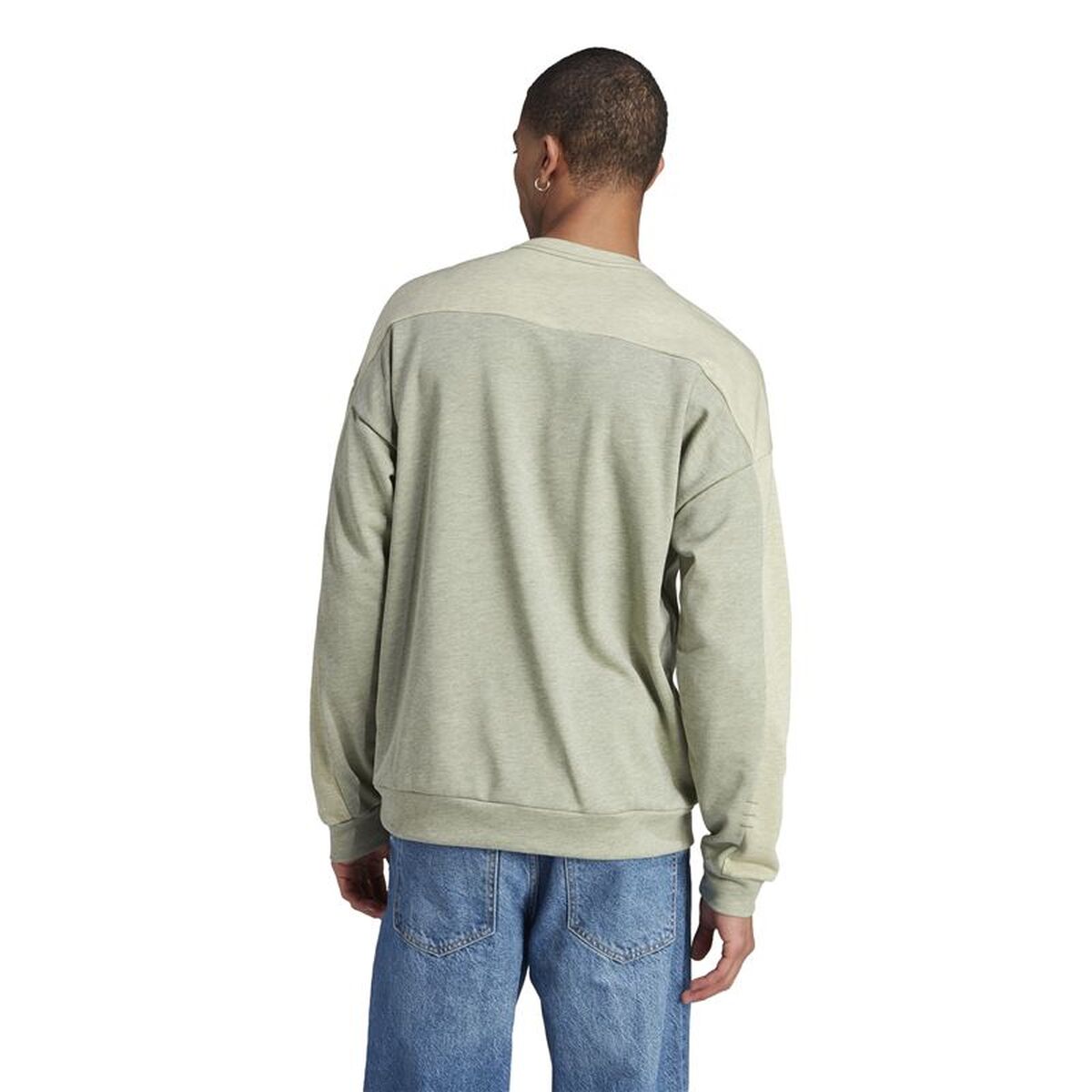 Men’s Sweatshirt without Hood Adidas Mel Crw Light Green