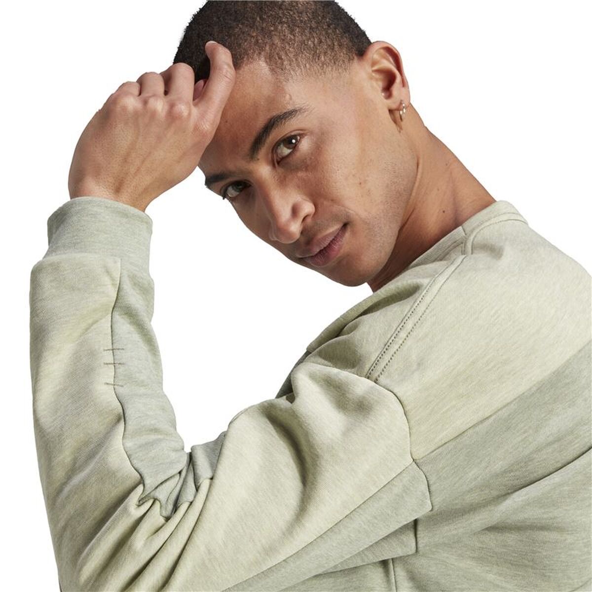 Men’s Sweatshirt without Hood Adidas Mel Crw Light Green