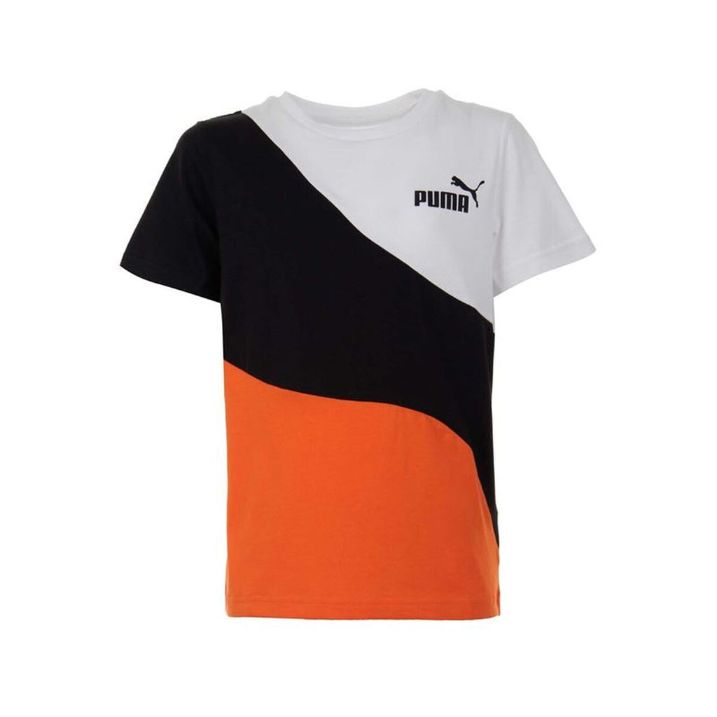 Child's Short Sleeve T-Shirt Puma Power Cat Black
