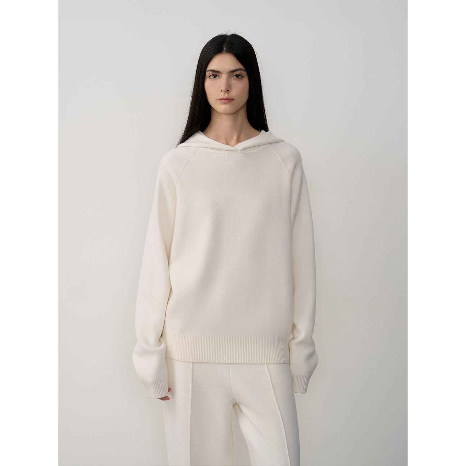 Fireladyfur Women's Wool Knit Hooded Set"Urban One"