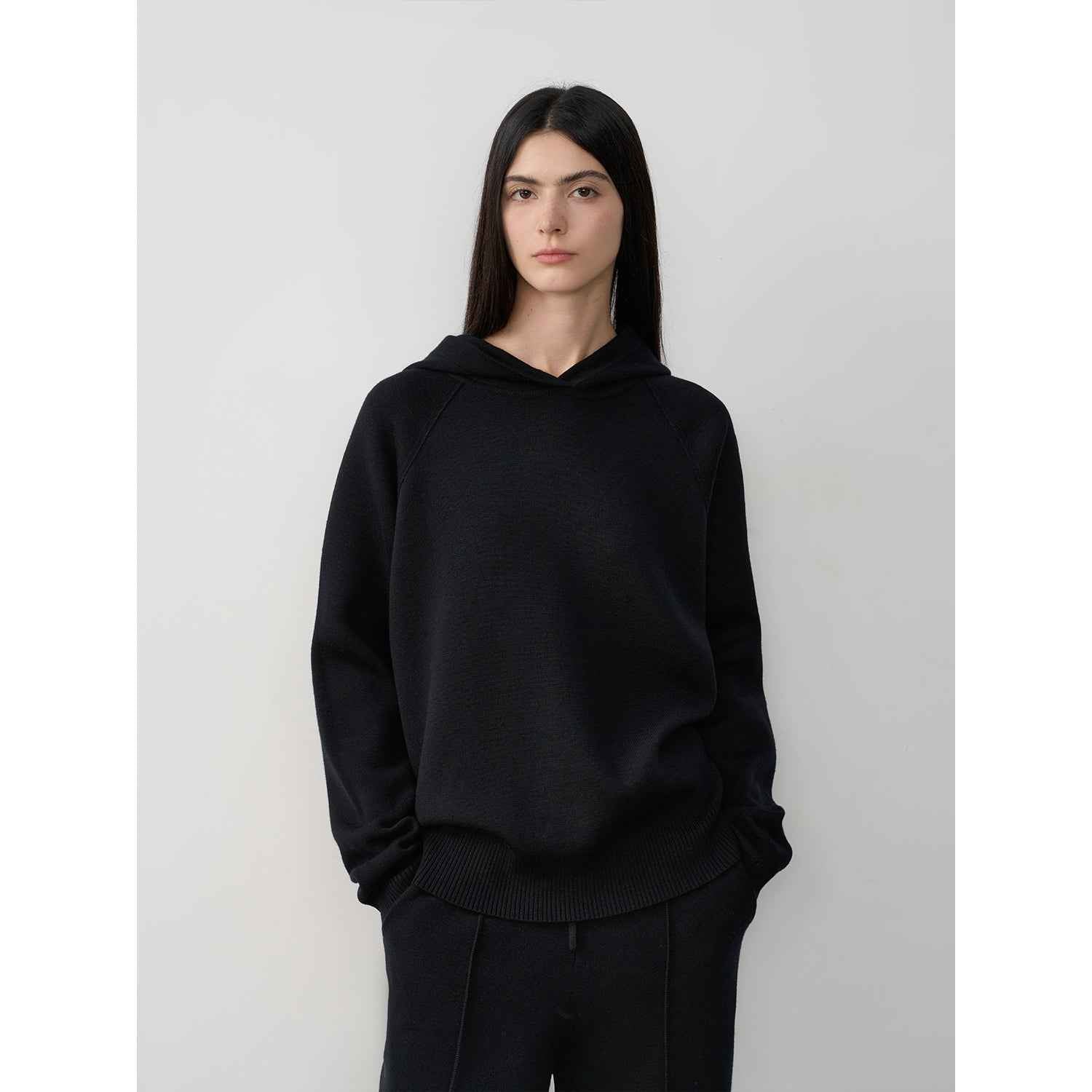 Fireladyfur Women's Wool Knit Hooded Set"Urban One"