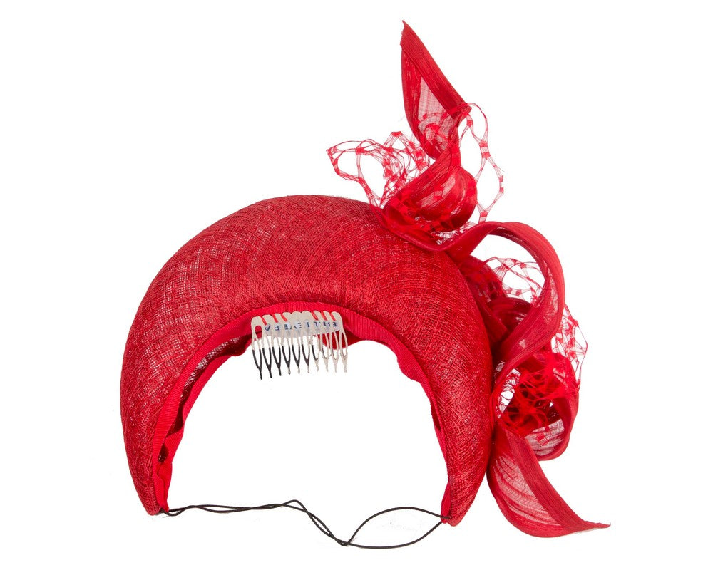 Bespoke red headband fascinator by BELIEVERA