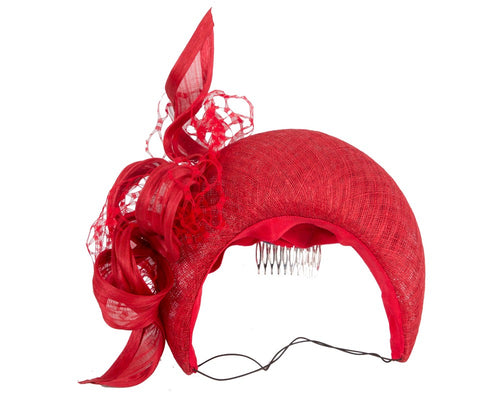 Bespoke red headband fascinator by BELIEVERA