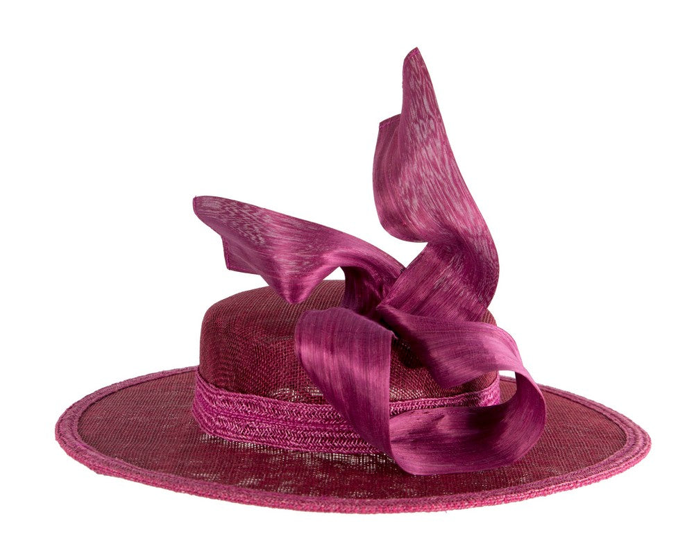 Exclusive magenta boater hat by Believera