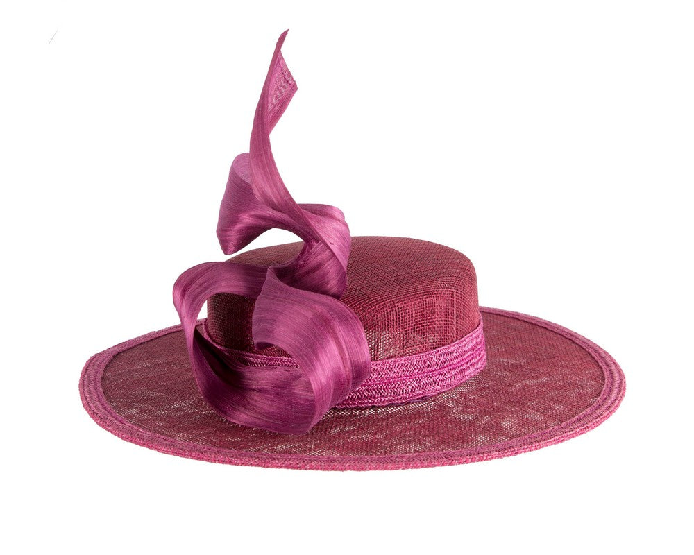 Exclusive magenta boater hat by Believera