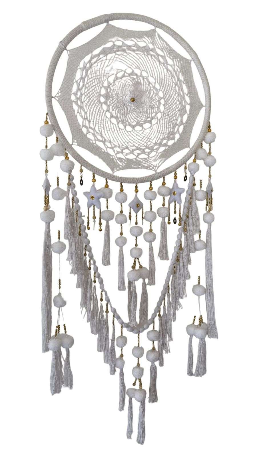 Premium Large White Colourful Dream Catcher