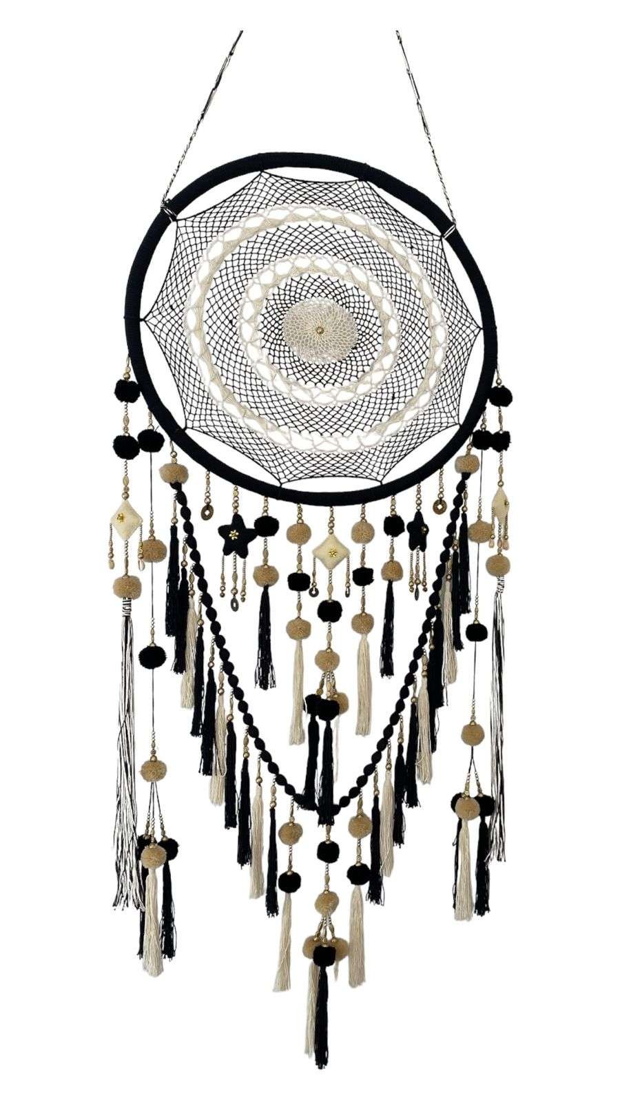 Premium Large Black Colourful Dream Catcher
