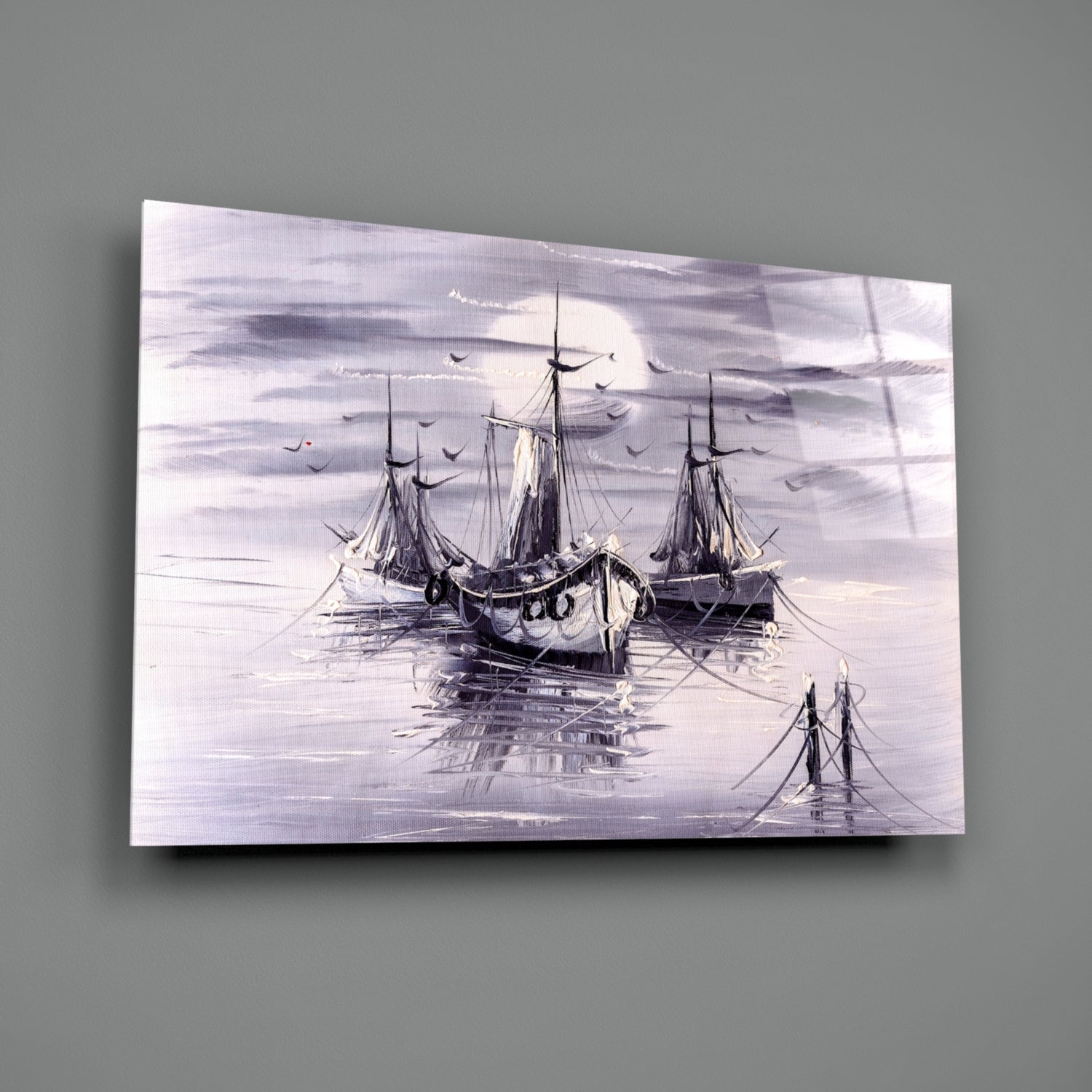 Ships Glass Wall Art