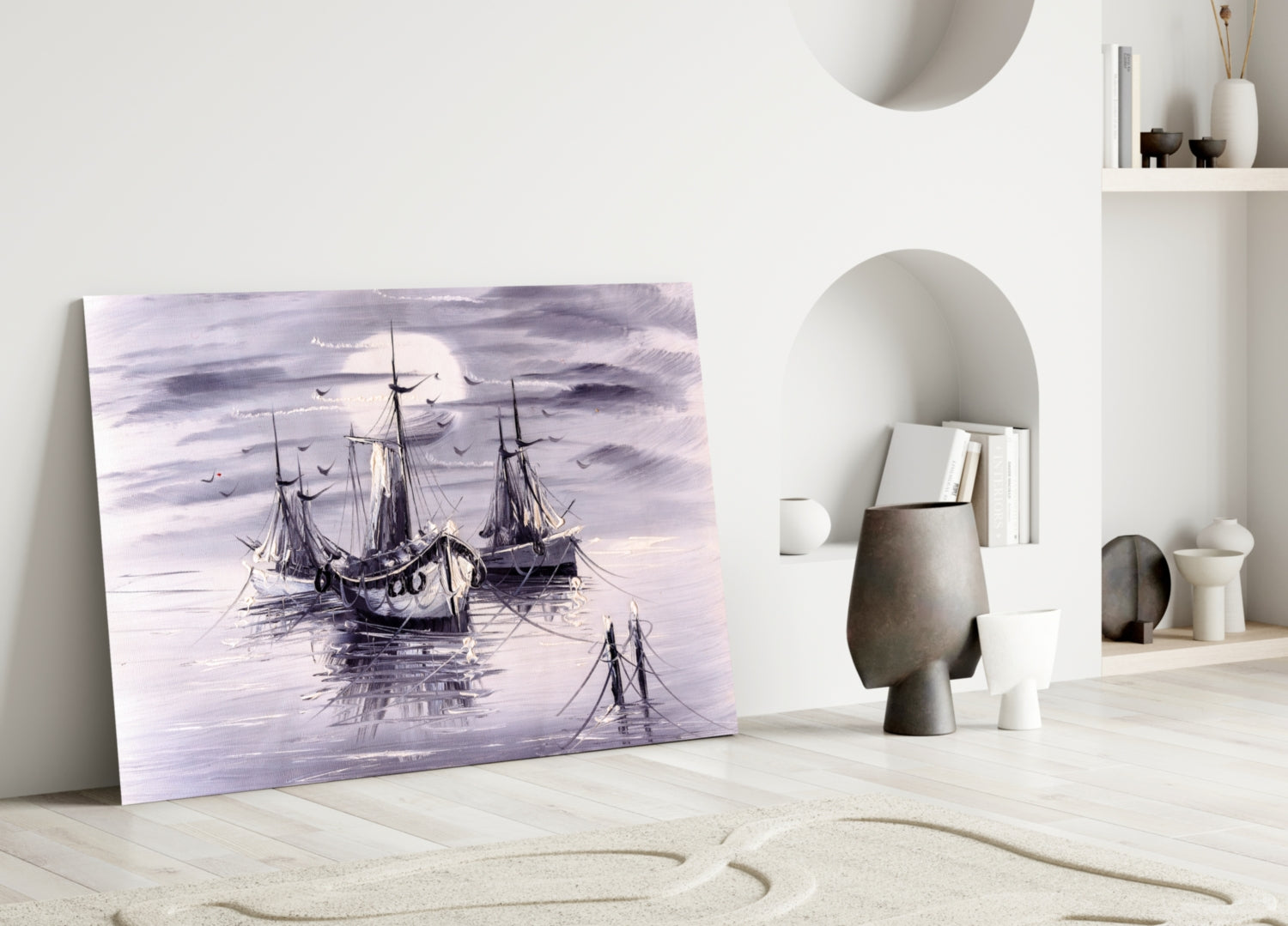 Ships Glass Wall Art