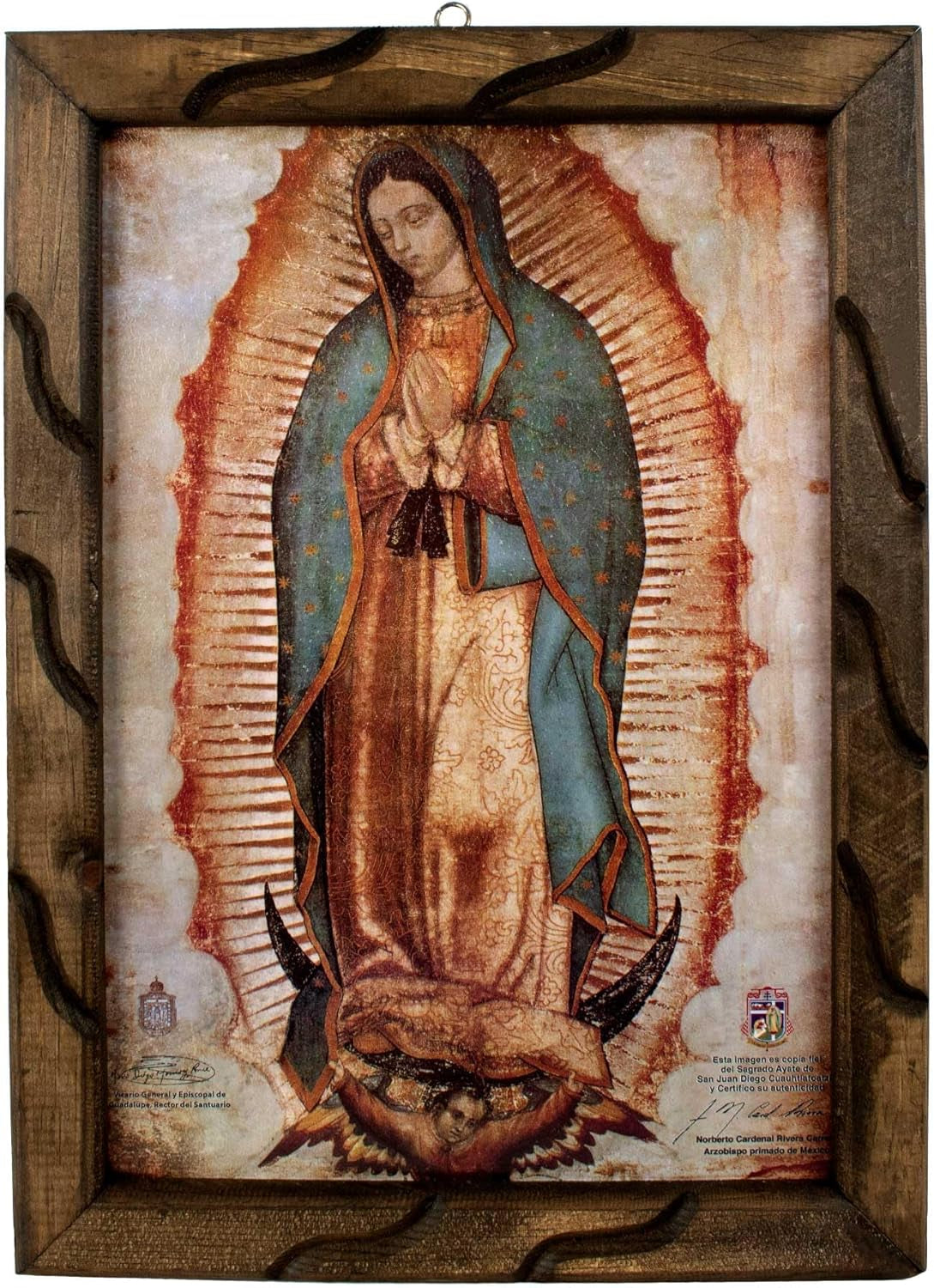 Our Lady Of Guadalupe Oil Painting 13x18 Inches Framed