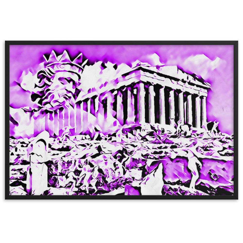 A SUNDAY UNDER ACROPOLIS V2 Superior Framed Poster