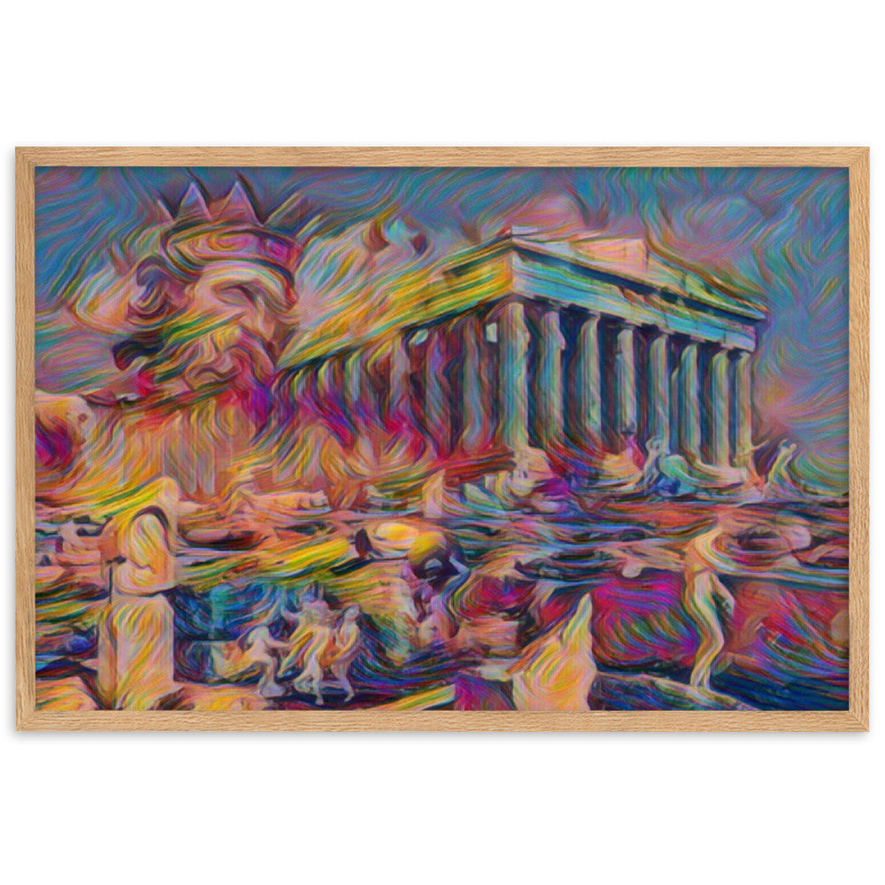 A SUNDAY UNDER ACROPOLIS V2 Premium Framed Poster