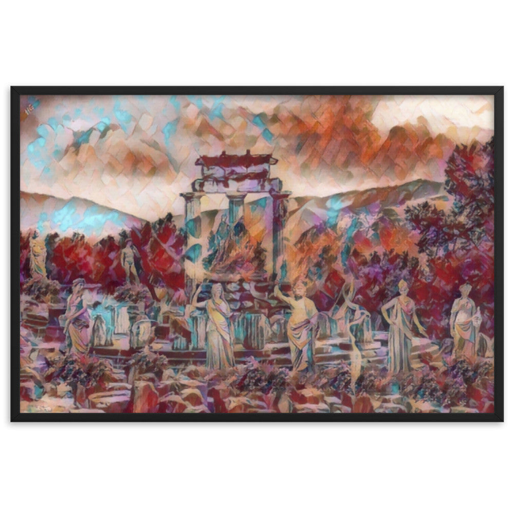 A SUNDAY AT THE ORACLE OF DELPHI Premium Framed Poster