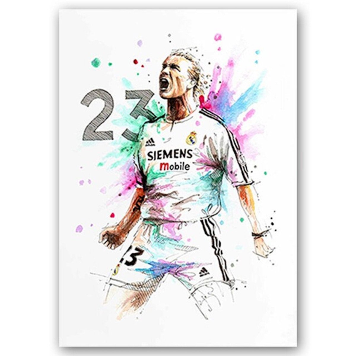 Poster Fußballspieler Tor Jubel Lionel Messi und Christiano Ronaldo als Deko Print ohne Rahmen