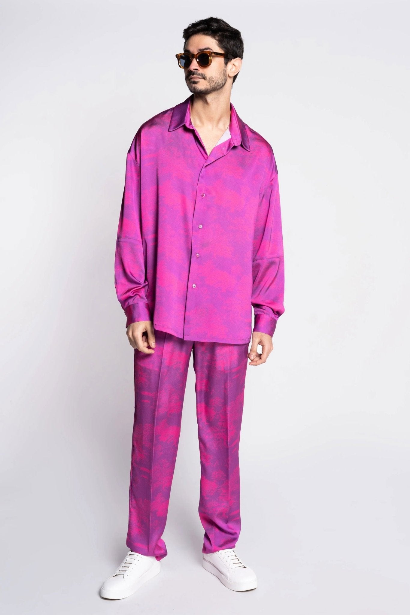 Silk Shirt with Savanna Print - Made in France